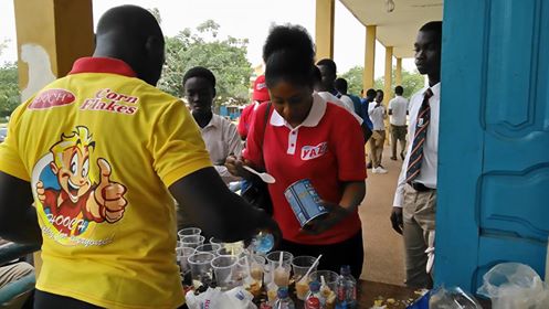 Hooch Cornflakes sampling at PRESEC Legon ,through an Oral Hygiene talk